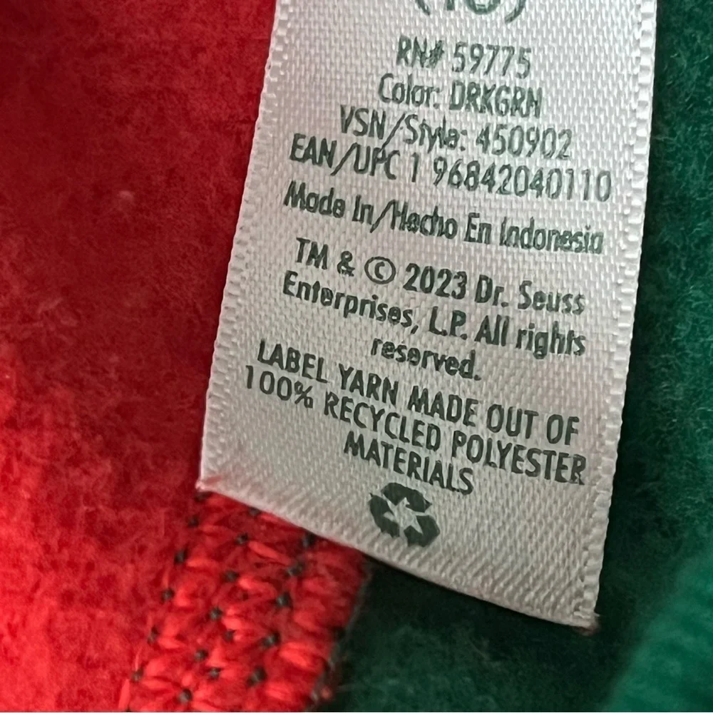 Justice Grinch Jogger Sweatpants Girls M (10) Red Green Christmas Holiday